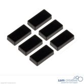 Whiteboard Magnete Rechteck 12x24 mm schwarz