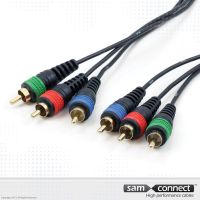 Component Video Kabel, 5 m, m/m