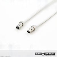 Coax Kabel RG 6, IEC Stecker, 0.5 m, m/f