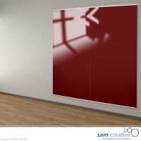 Glas Whiteboard Wand Paneel Rubin Rot 100x200 cm