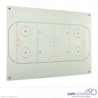 Whiteboard Glas Solid Eishockey 120x240 cm