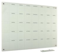 Whiteboard Glas Solid 5-Wochen Mo-So 90x120 cm