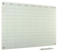 Whiteboard Glas Solid 12-Wochen Mo-So 120x240 cm