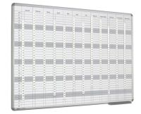 Whiteboard Jahresplaner Einstellbar 100x180 cm