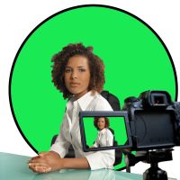 Green Screen Bürostuhl Stream Hintergrund 105 cm