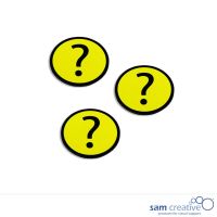 Magnetsymbole Fragezeichen 3x3 cm gelb