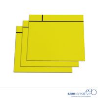 Magnetische Whiteboard Notizkarten 10x10 cm gelb