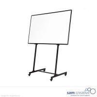Mobiler Whiteboard-Ständer Schwarz Groß