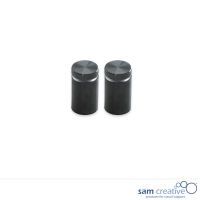 Whiteboard Glas Solid Montagesystem Schwarz (2x)