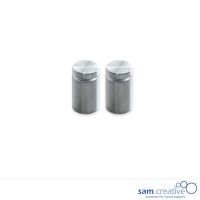Whiteboard Glas Solid Montagesystem Edelstahl (2x)