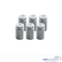 Whiteboard Glas Solid Montagesystem Edelstahl (6x)
