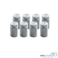 Whiteboard Glas Solid Montagesystem Edelstahl (8x)