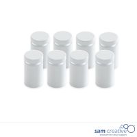 Whiteboard Glas Solid Montagesystem Weiß (8x)