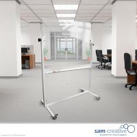Whiteboard Drehtafel Mobil Glas Serie 90x120 cm