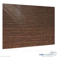 Whiteboard Glas Solid Dunkels Holz 60x120 cm